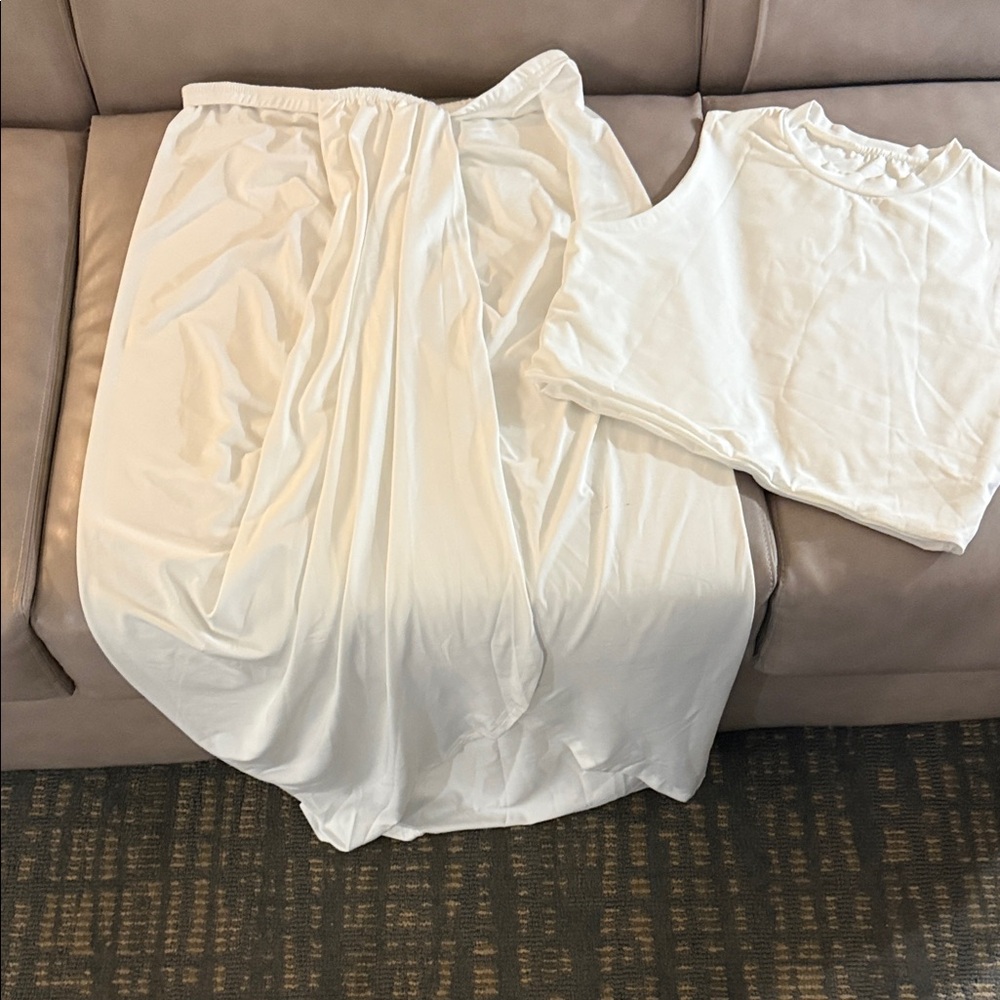 Fashion Nova White Bridal Dress Set